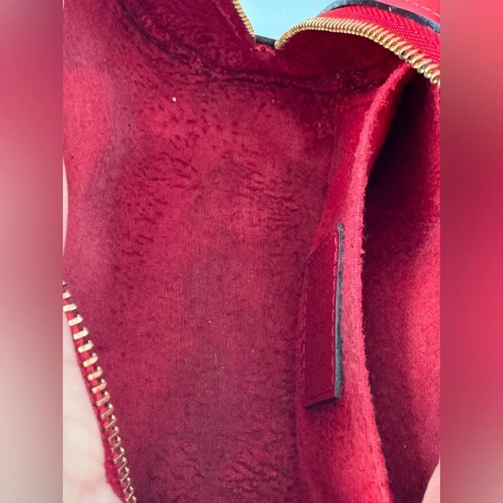 LOUIS VUITTON Epi Dauphine PM Pouch Castilian Red EUC